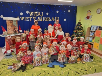 Wizyta św. Mikołaja w grupie Biedronki