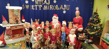 Wizyta św. Mikołaja w grupie Jeżyki